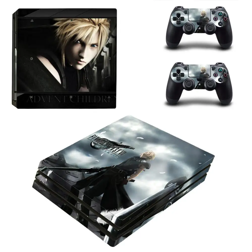 Final Fantasy VII 7 наряд в стиле известных брендов PS4 Pro кожи Стикеры наклейка для Игровые