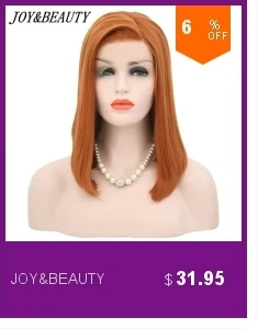 JOY& BEAUTY длинные кудрявые синтетические волосы на кружеве парик из натуральных волос для женщин коричневый ежедневное использование половина рука