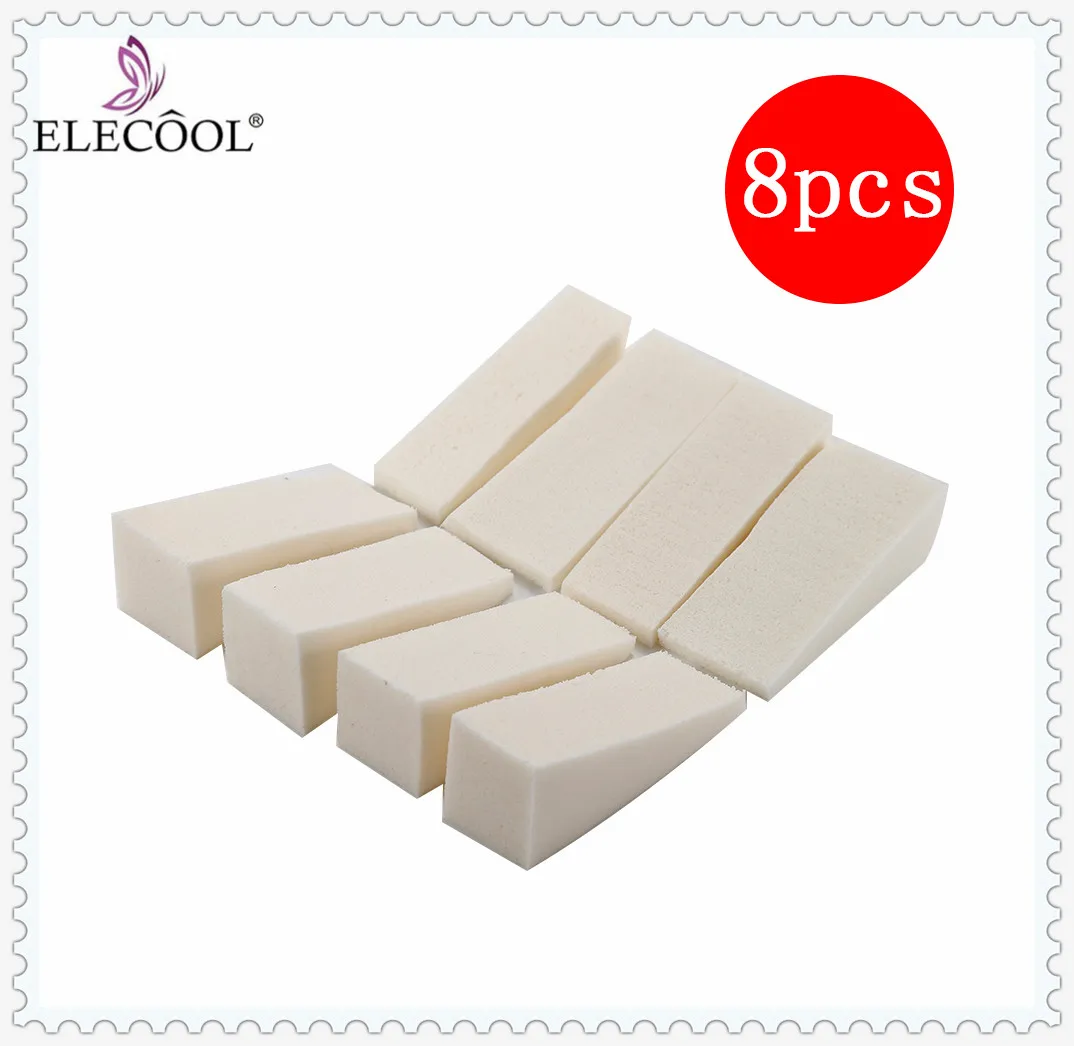 8PCS ELECOOL 48/24/8/1 шт мягкие губки декорация для ногтей градиент инструменты для штамповки Цвет исчезают Маникюр сделай сам, дизайн ногтей, аксессуары питания инструмент - Цвет: 8PCS