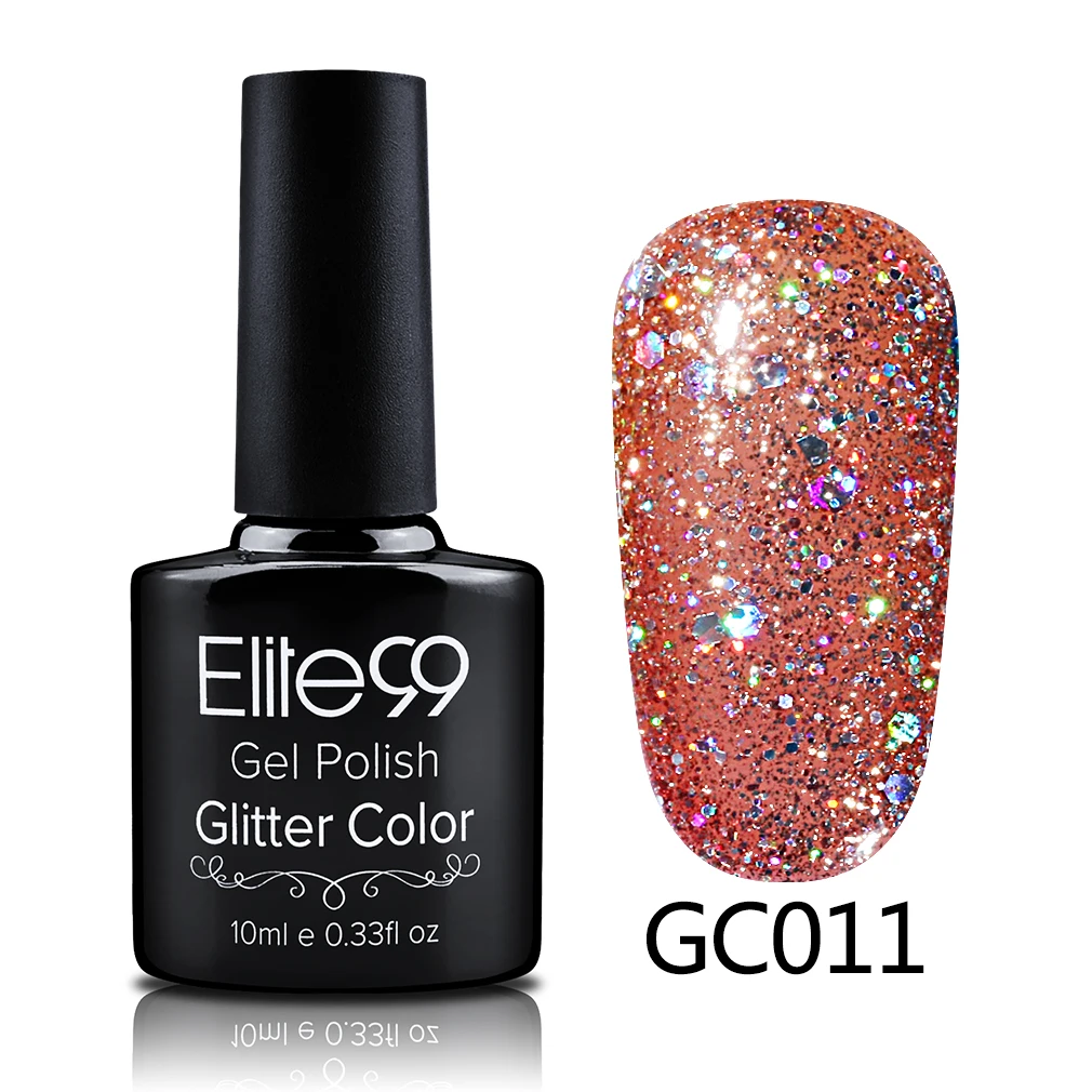 Elite99 10 мл Soak Off Diamond гель УФ гель для ногтей с блестками Лак Блеск геллак нужно УФ лампы клей для ногтей эмаль блёстки гель - Цвет: S-GC011