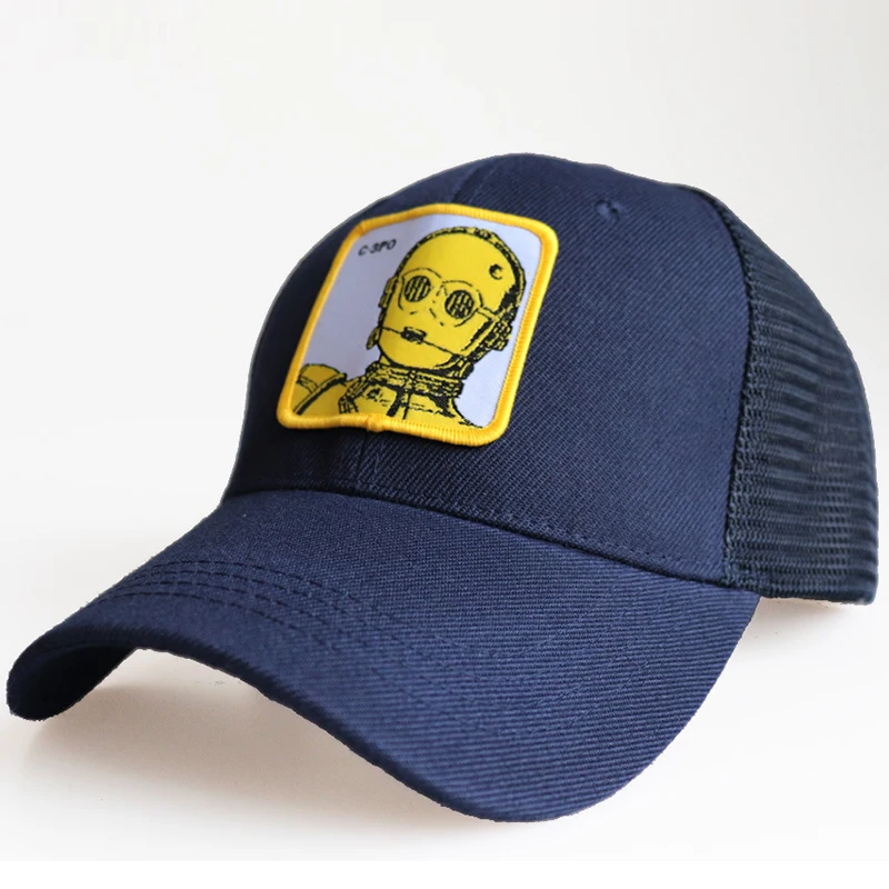 Сетчатая бейсболка Кепка Snapback C 3PO робот Звездные войны для мальчиков Детская