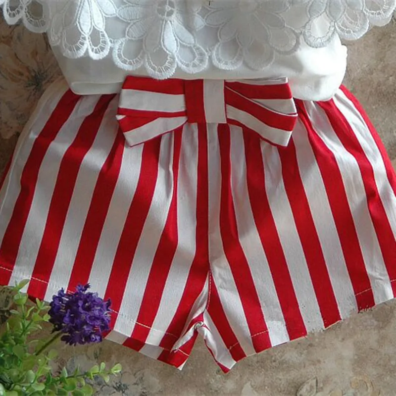 Одежда для девочек летний детский комплект белый кружевной топ принцессы с