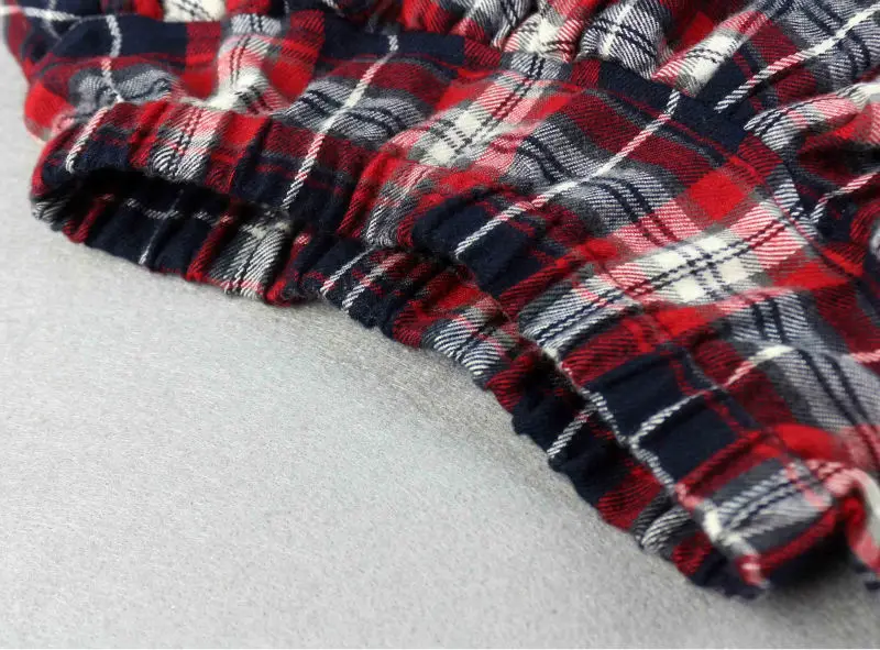 Праздничные Мини-джинсы для девочек юбки-пачки детская клетчатая четырехслойная