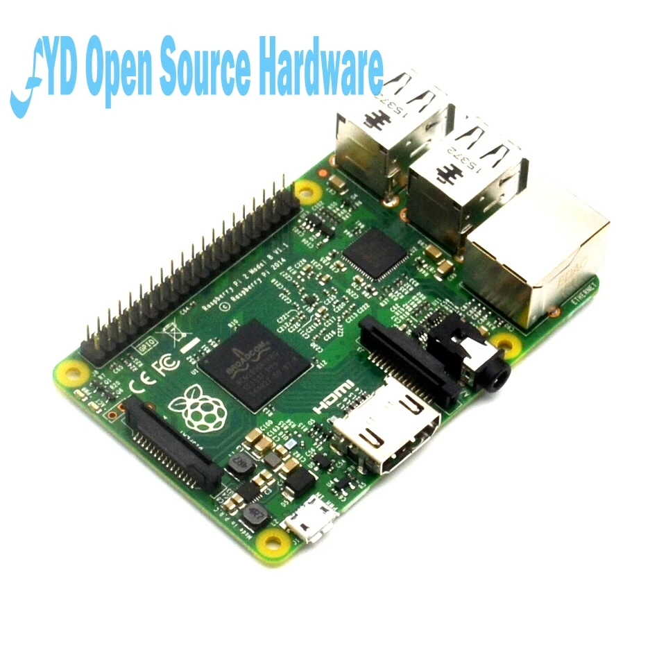 Оригинальный Raspberry Pi 2 Model B 1GB RAM 900Mhz четырехъядерный ARM Cortex A7 в 6 раз быстрее чем