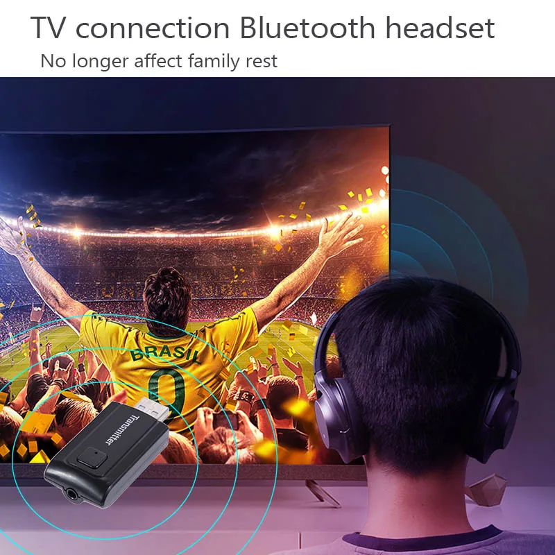 Rovtop Портативный соединение через usb и беспроводное bluetooth передатчик аудио стерео
