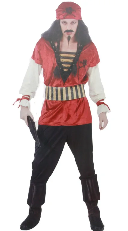 Костюм на Хэллоуин для вечеринки Мужская одежда пиратов Пираты Карибского моря