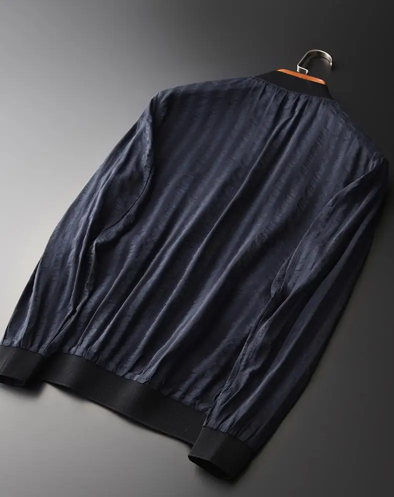 Minglu протектор льняные мужские куртки класса люкс крашенная в пряже полосатая со