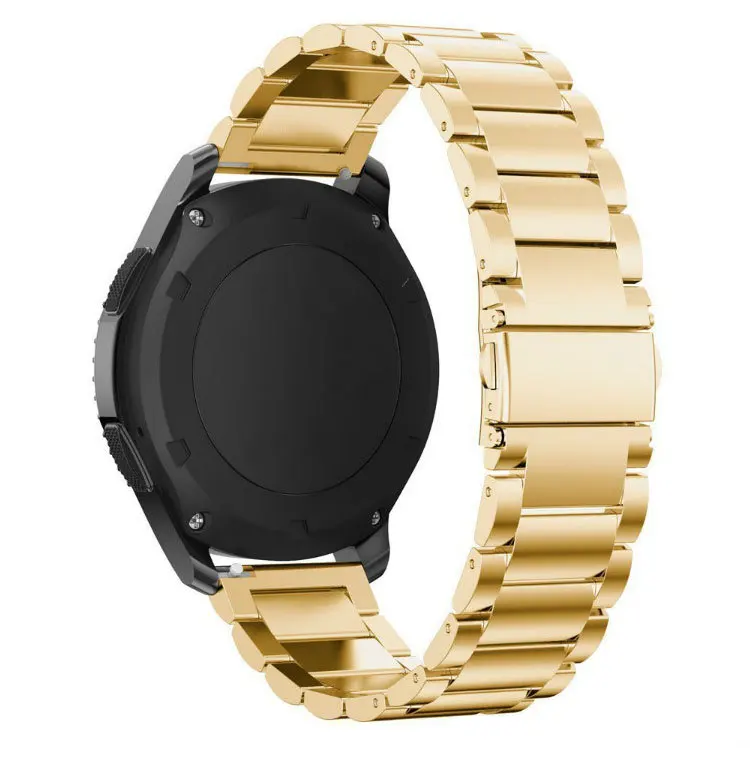 gold Нержавеющая сталь ремешок для наручных часов samsung GearS2/S3 Frontier Браслет Ремни 20/22 мм Galaxy Watch42/46 мм huawei 2 Quick release группа - Цвет ремешка: gold