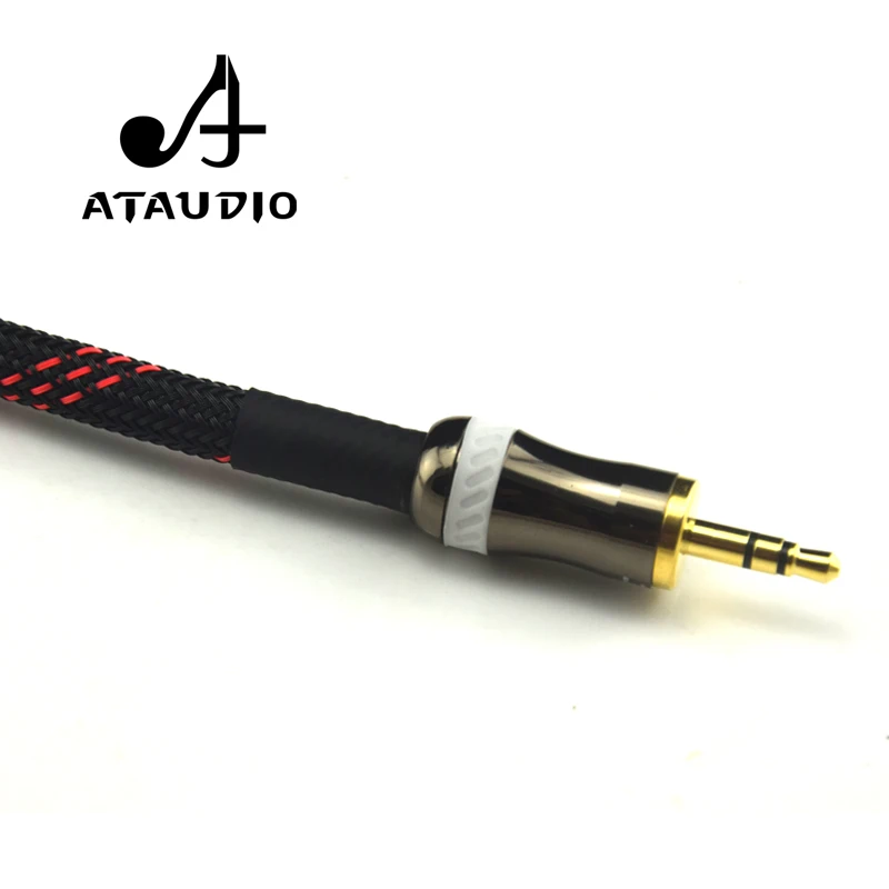 Аудиокабель ATAUDIO Hifi 3 5 мм штекер на 2RCA гнездо 4N OFC к RCA|rca audio cable|3.5 to rcaaudio cable |