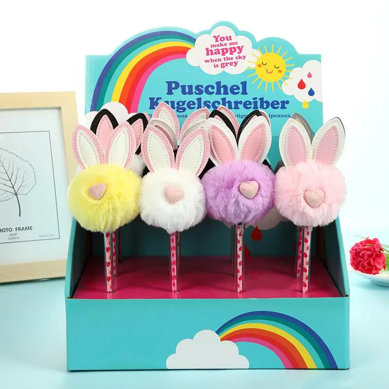 Кролик плюшевая гелевая ручка Kawaii школьные принадлежности канцелярские гелевые чернила ручка подарок Школьный набор канцелярских принадлежностей Bts дети милый Ручка инструмент