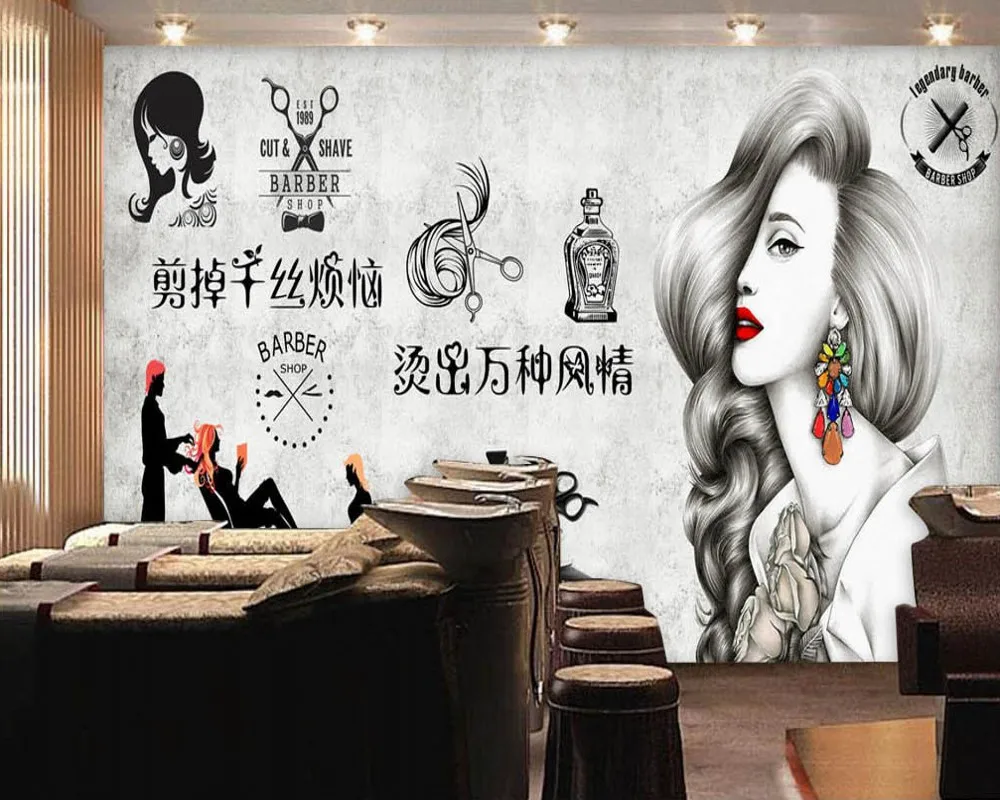 Бесплатная доставка европейские промышленные ветряные цементные обои салон