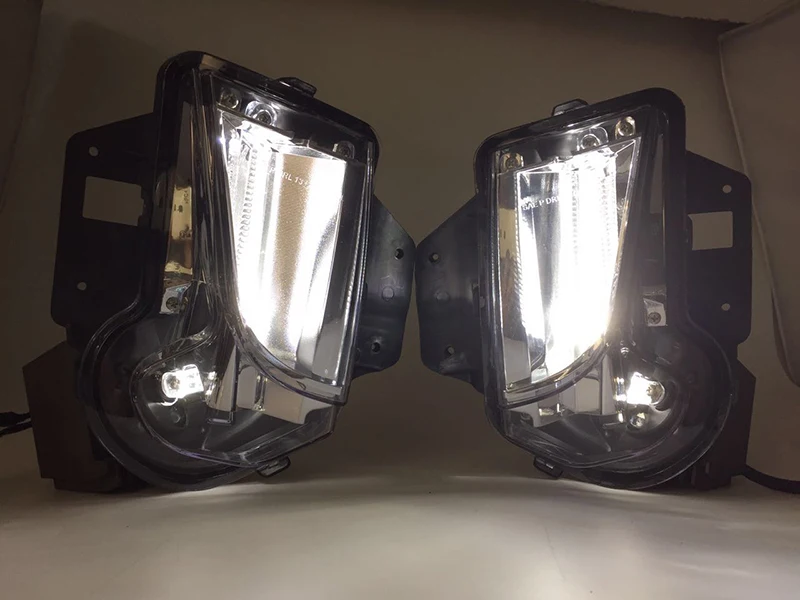 Автомобильная проблесковая 1 комплект светодиодный DRL Противотуманные фары