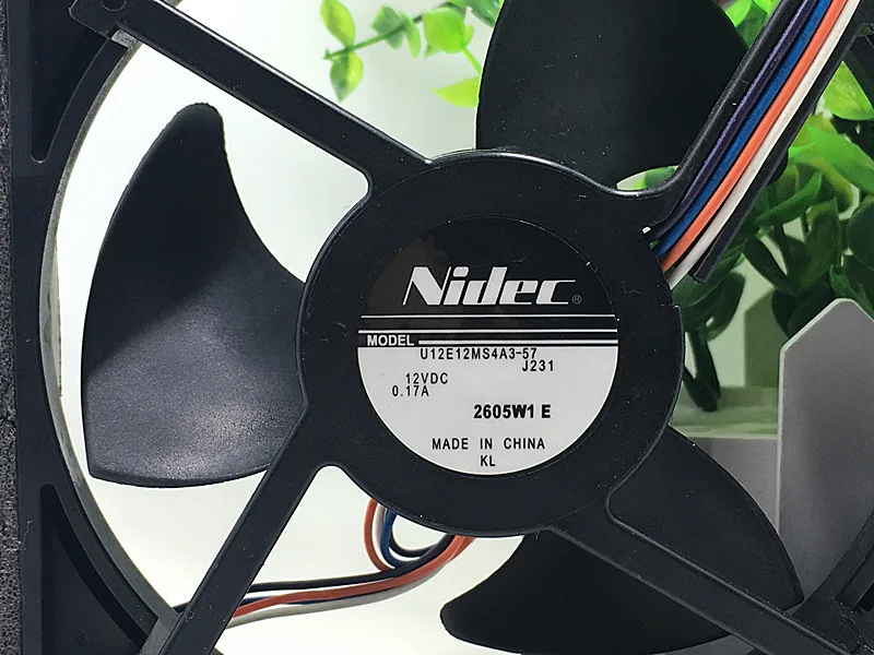 Оригинальный Nidec U12E12MS4A3-57 J232 DC 12 В 0.17A Водонепроницаемый Silent охлаждения Cooler