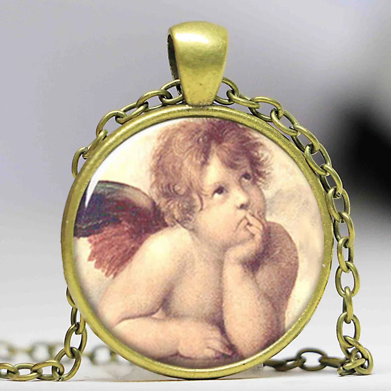 Ожерелье с ангелом детское ожерелье изображением гнева возрождения Рафаэля Cherub