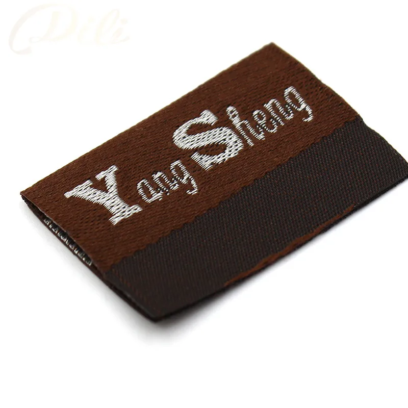 

2000pcs customized garment embroidery woven label separate cut folded clothing main labels care labels flag labels