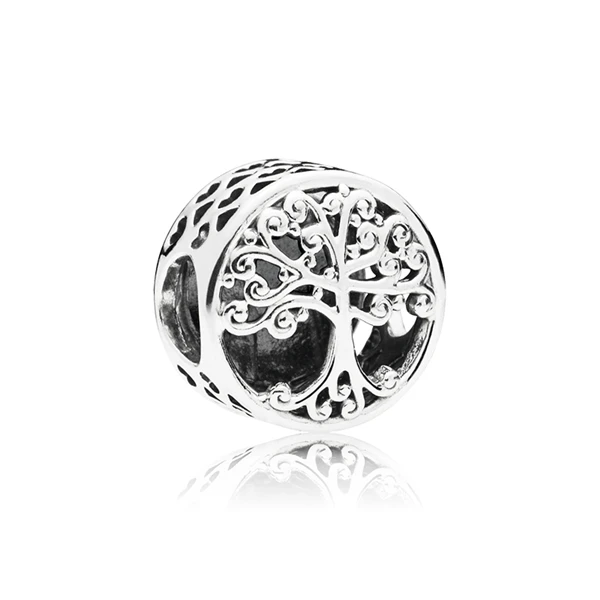 Европейский роскошный дом Love Tree Shell Птица безопасная Цепочка Сердце Бусины Подходят Pandora Подвески для женщин DIY ювелирные изделия