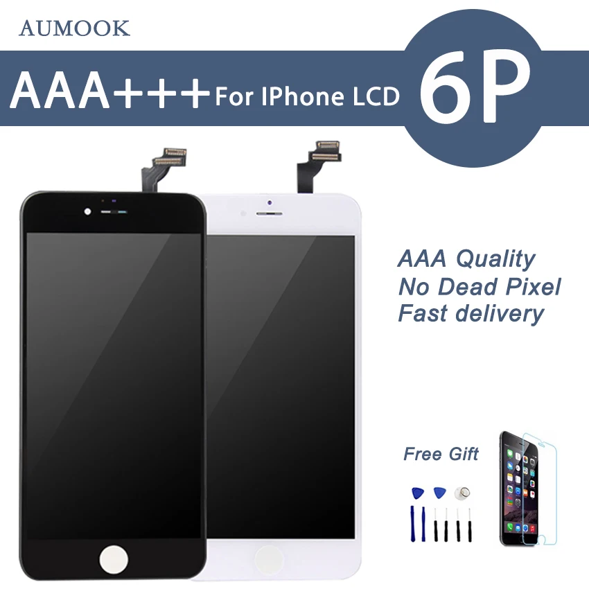 10 шт./лот качество AAA без битых пикселей LCD для iPhone 6 Plus ЖК-кодирующий