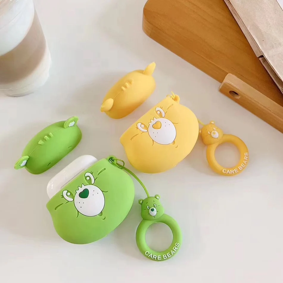 Чехол для AirPods с изображением мультяшного медведя, собаки, чехол s для Apple Airpods 2, чехол, Милые силиконовые аксессуары для наушников, чехлы для наушников, чехлы для Air pods