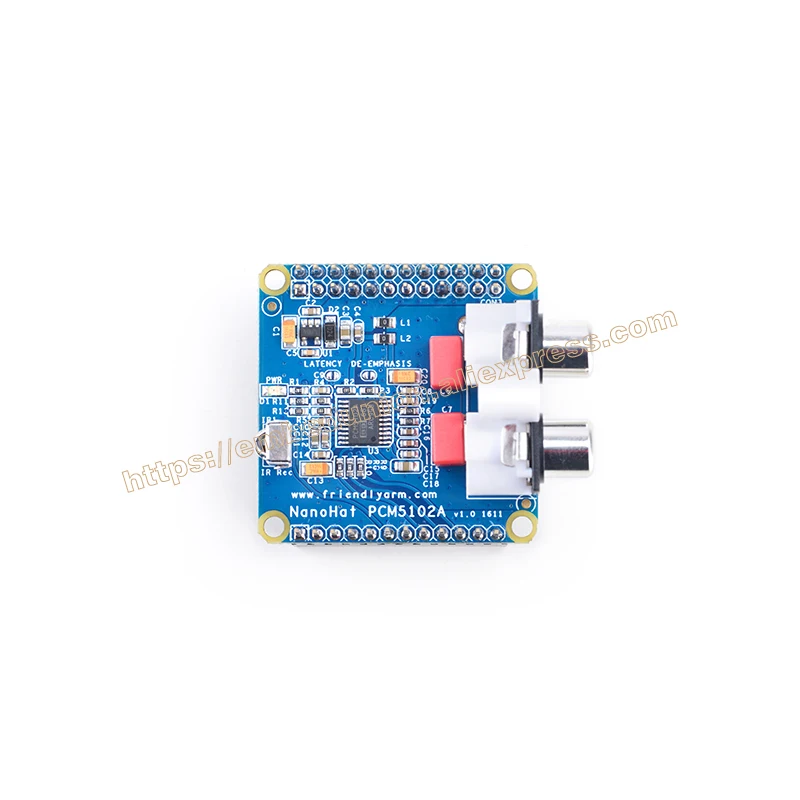 RealQvol Friendlyarm NanoHat PCM5102A, совместимый с NanoPi NEO/NEO Air, DAC аудио чип и NS' низкий уровень шума, частота дискретизации 384 кГц