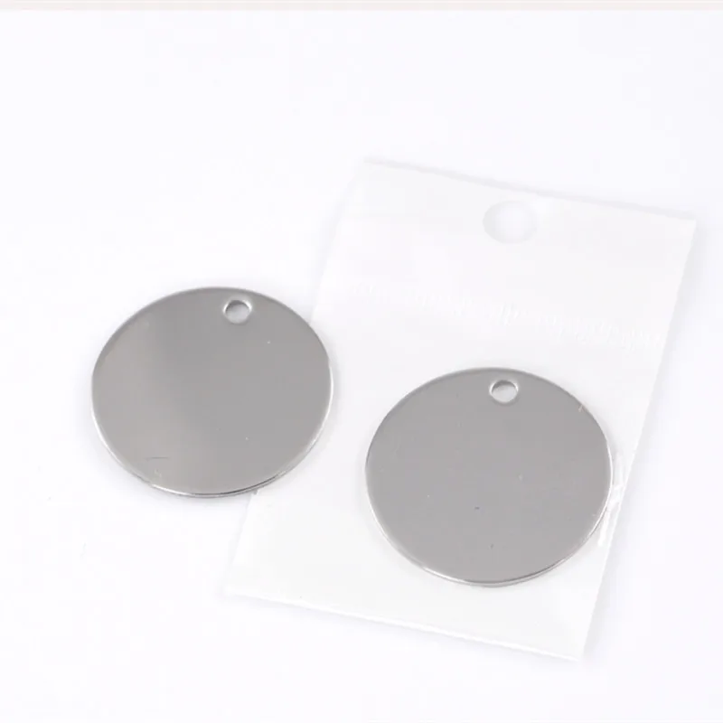 10 шт. круглые подвески из нержавеющей стали диаметр 30 мм|blank stamping|blank stamping tagsstamping