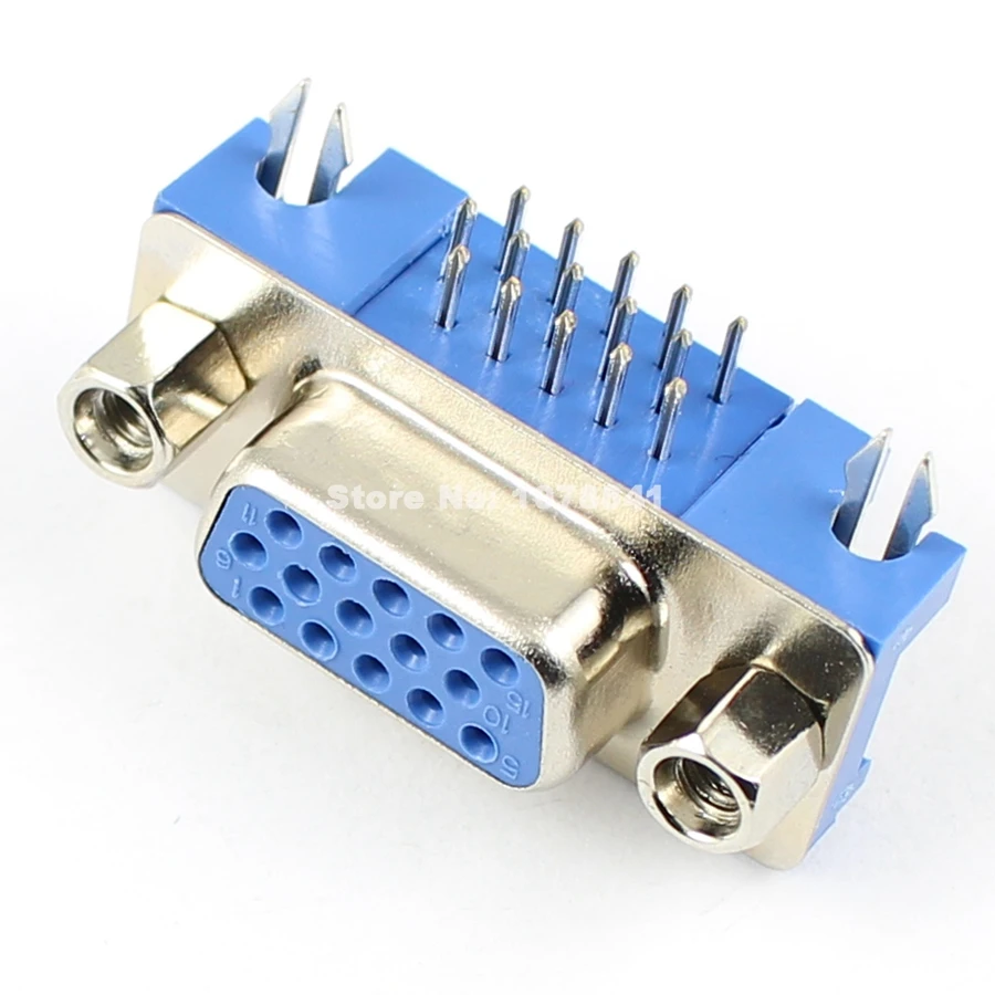 10 шт. D SUB (15 контактов правый угол Женский VGA разъем PCB 3 ряда Тип 08|l connector|row pin |