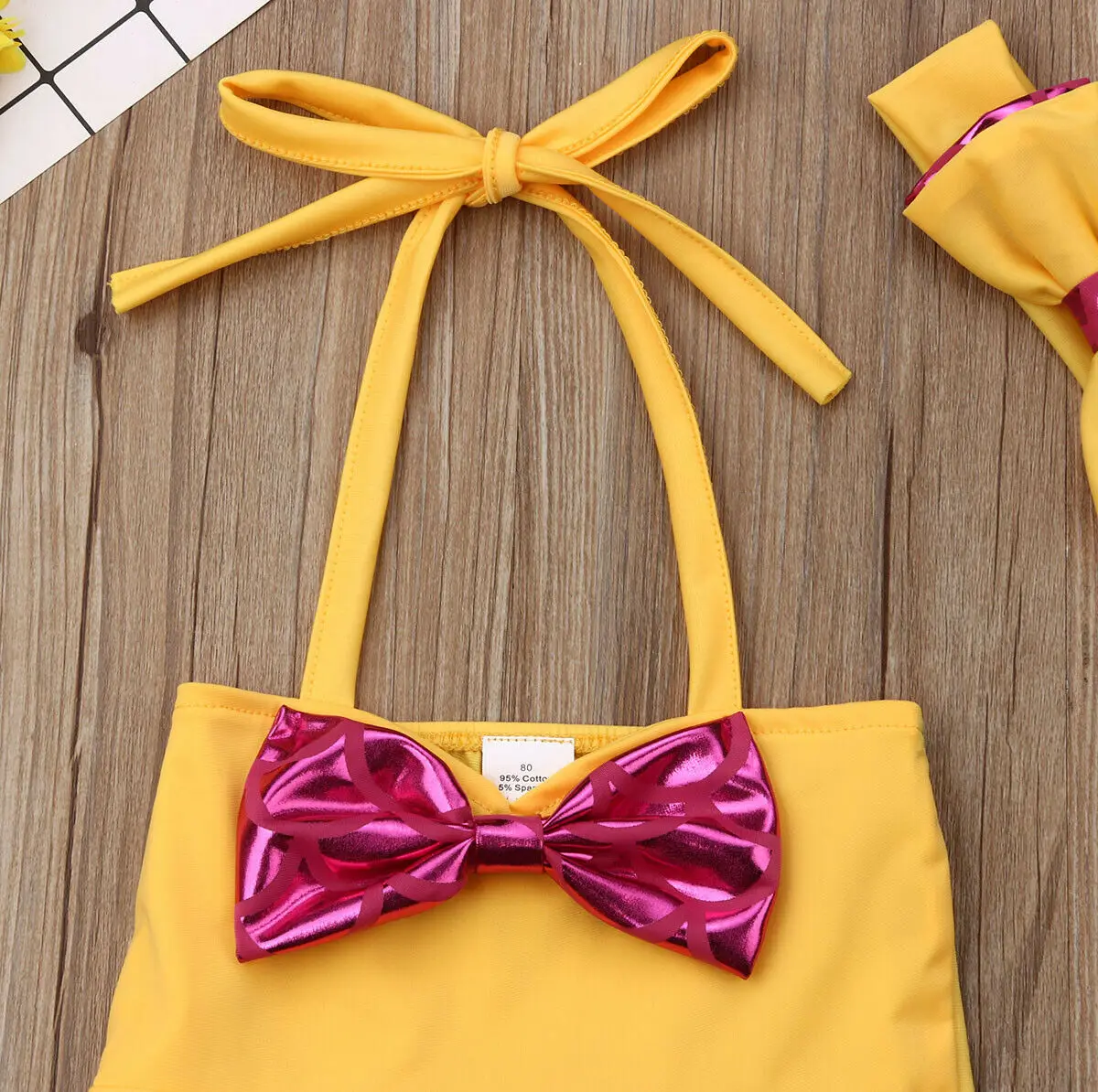 Купальник бикини летний желтый 3 шт.|Комплекты одежды для девочек| |