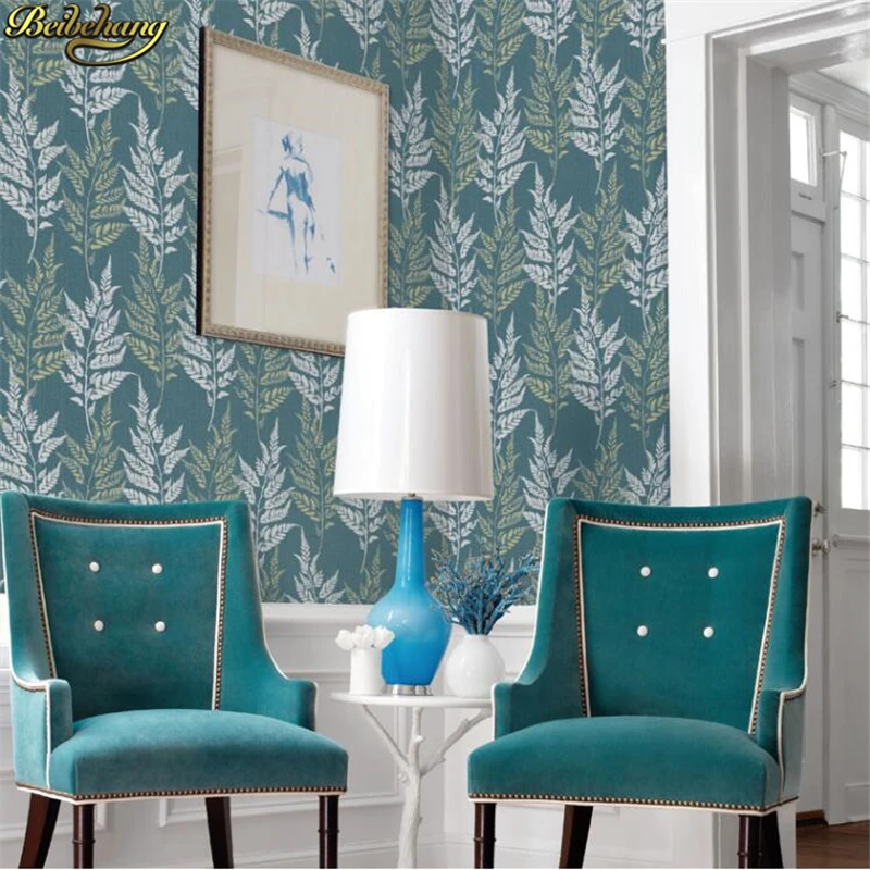 

Beibehang Современные Простые пасторальные обои для гостиной и спальни без запаха экологические обои с растениями