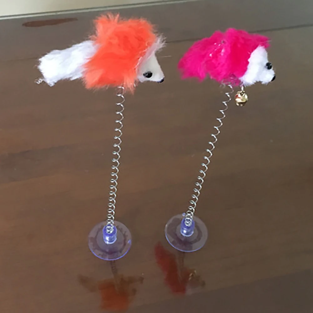 Мягкие мышки с перьями из искусственной кожи весна котом взаимодействия игрушка