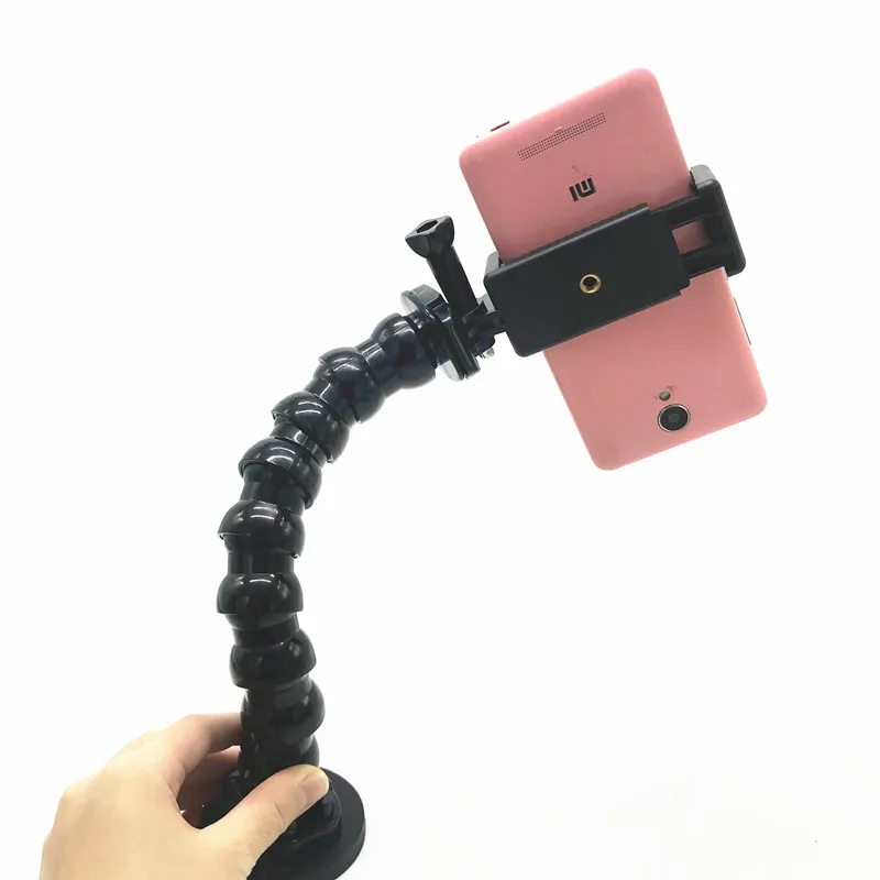 Магнитная селфи палка Крепление ж/gooseneck arm для gopro hero sjcam xiao yi mi Экшн камера смартфон штатив автомобильный держатель