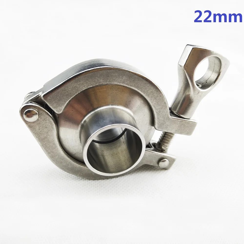 OD22mm трубный санитарный тройной зажим 50 5 мм сварочный наконечник + 2 &quotтройной PTFE