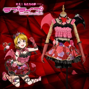 Аниме Love Live! Koizumi Косплей ханаё костюм маленький дьявол Демон SR Пробуждение причудливые Девушки Наряд для взрослых женщин Хэллоуин Cos