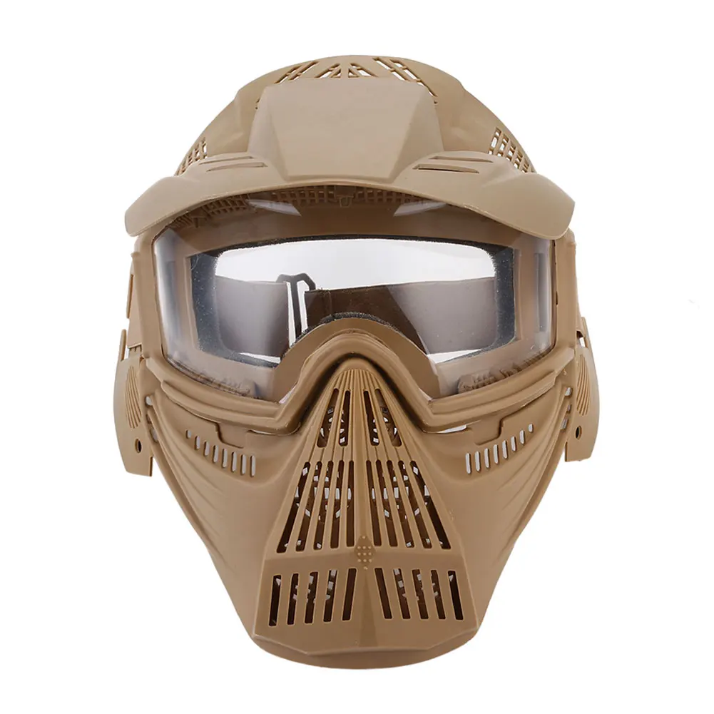 Khaki WoSporT тактическая дышащая маска для лица CS охотничья Военная маска для объектива защитные маски для страйкбола Пейнтбольные аксессуары - Цвет: Khaki