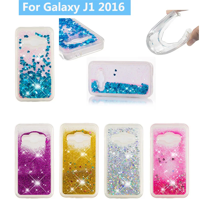 Для Samsung Galaxy J1 2016 J120 Блестящий струящийся жидкий зыбучий песок ТПУ гель мягкий