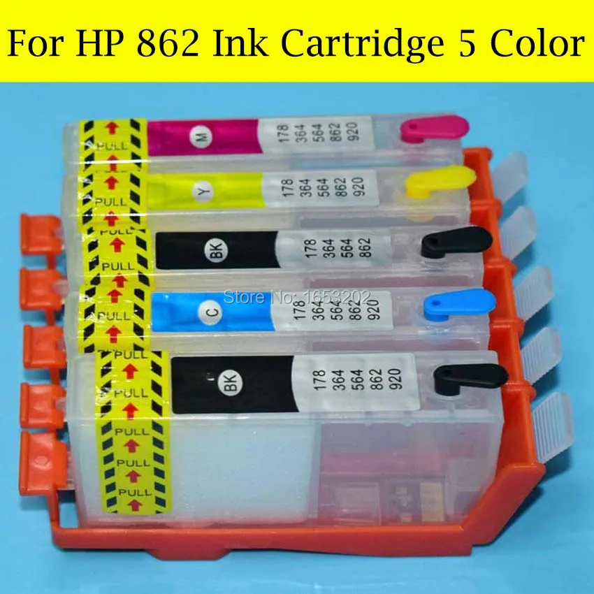 5 шт./компл. 862 чернильный картридж для HP862 XL HP B8558 C5388 C6388 D5468 C309a C309g принтера|ink