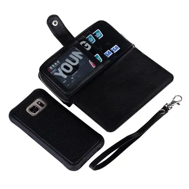 Чехол 2 в 1 для Samsung Galaxy Note 10 Plus съемный многофункциональный чехол-кошелек на