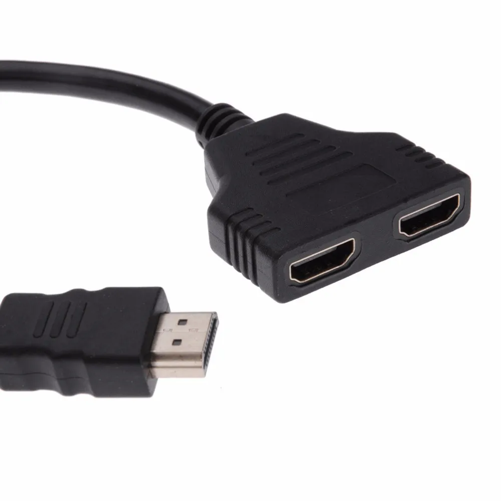 1 в 2 выхода 1080P HDMI порт папа двойной женский сплиттер кабель адаптер конвертер