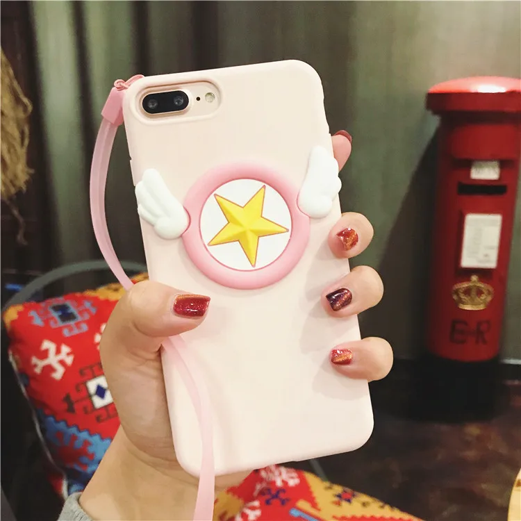 Для iPhone7 7 PLus розовый Сейлор Мун чехлы для телефонов милый чехол девушек мягкий