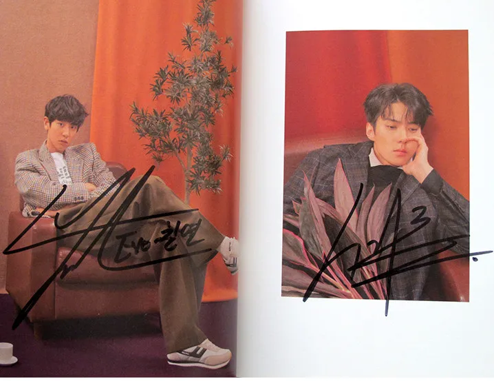 EXO с автографом ручной подписанный Вселенная Рождественский альбом CD+ Фотокнига+ подписанный плакат K-POP 012018