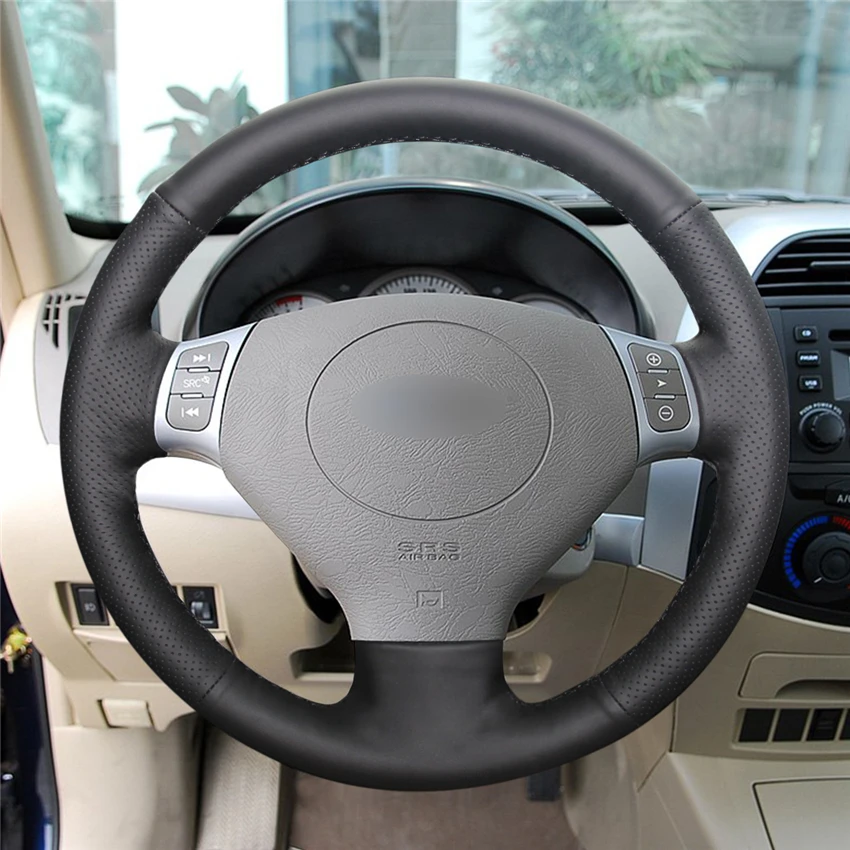 MEWANT черный искусственная кожа Чехол рулевого колеса автомобиля для Chery Tiggo 2007-2009