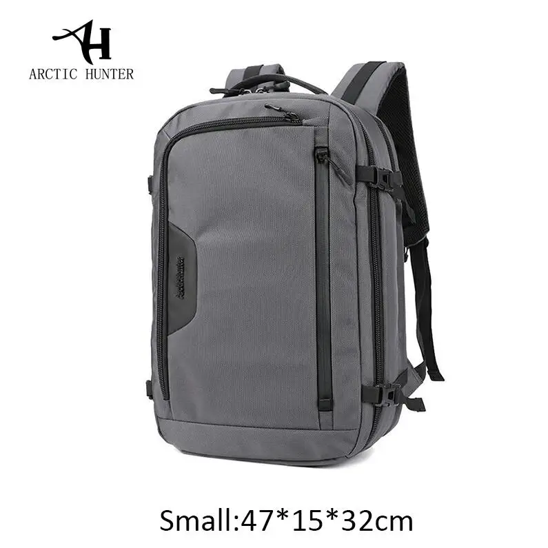 Gray small ARCTIC HUNTER, новинка, мужские рюкзаки, сумка, бренд, высокое качество, большая емкость, ноутбук, ноутбук, Mochila для мужчин, водонепроницаемый рюкзак, мужской - Цвет: Gray small