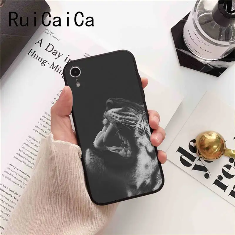 Чехол для iPhone X XS MAX 6 6S 7 7plus 8 8Plus 5 5S XR с изображением животных обезьяны льва тигра