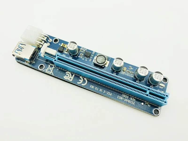 100 шт., Райзер-карта VER 008C PCI-E, 1x до 16x