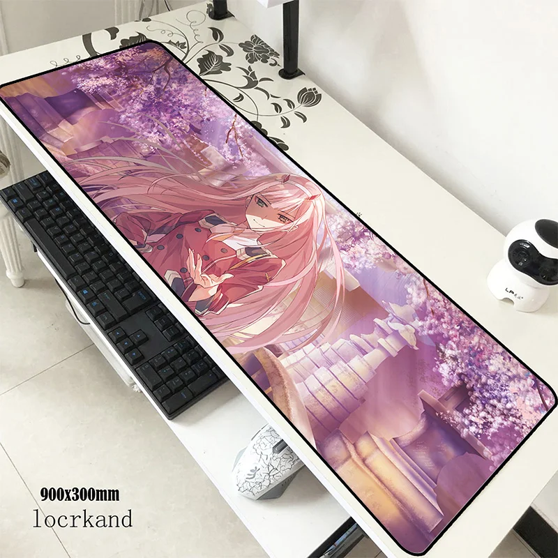 Коврик для мыши darling in the franxx, 90x30 см, коврик для мыши, восхитительный, лучший игровой коврик для мыши, геймер, крутой коврик для мыши s, клавиатура, ПК, коврик