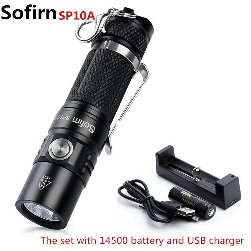 Карманный мини фонарик Sofirn SP10A светодиодный AA 14500 EDC Cree XPG2 600 лм портативный брелок