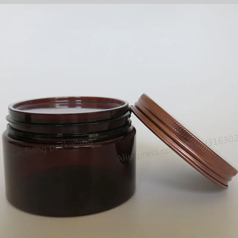 20x120 грамм Янтарный пустой пластиковый контейнер с крышкой Бонзе косметическая