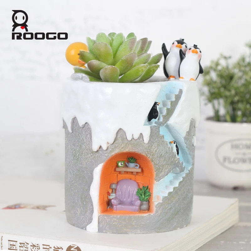 Цветочный горшок Roogo 1 шт. маленький для растений современный