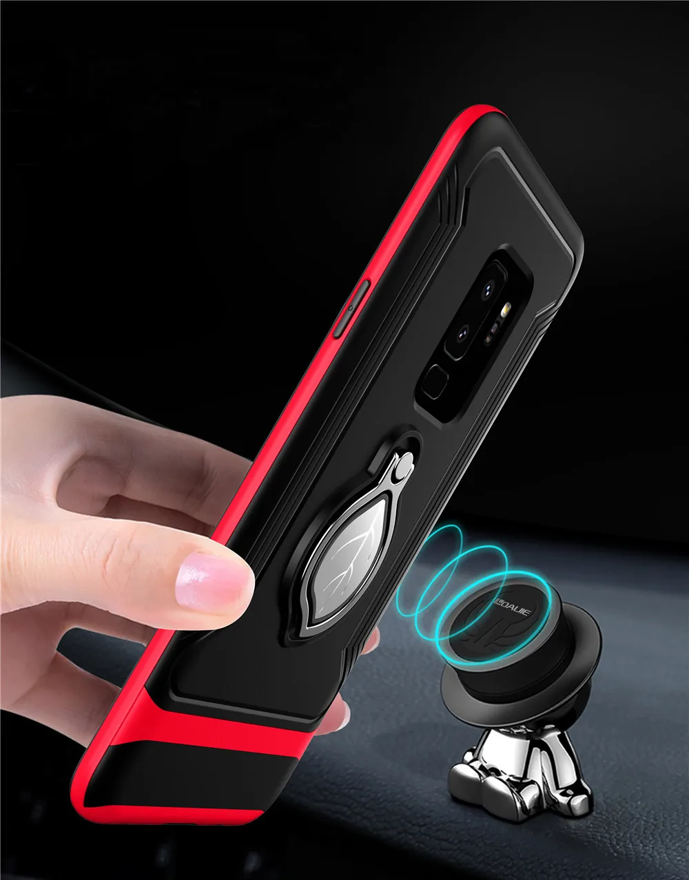 Кленовый лист телефона 360 Вращающаяся подставка чехол для iPhone X XS Max XR 8 6 6S 7 Plus samsung