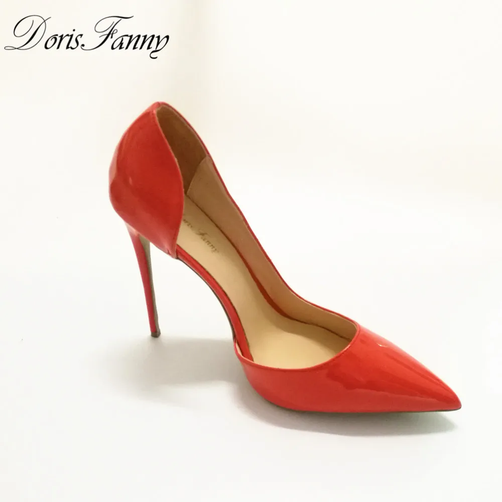 Туфли-лодочки женские из лакированной кожи на высоком каблуке 12 см | Обувь