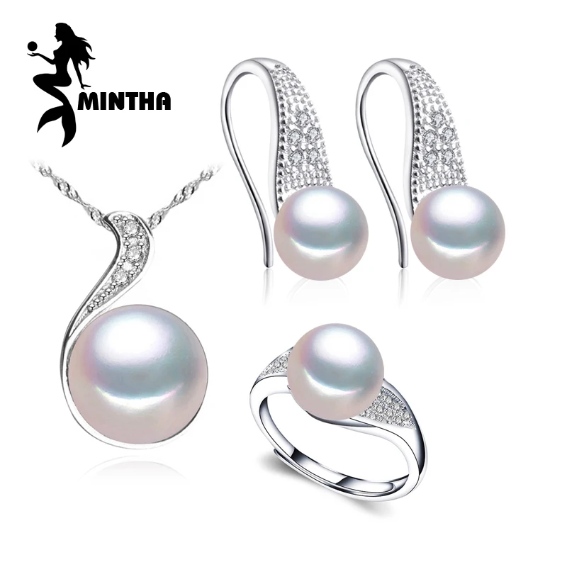 Женские серьги-гвоздики MINTHA ювелирное изделие из натурального жемчуга ожерелье