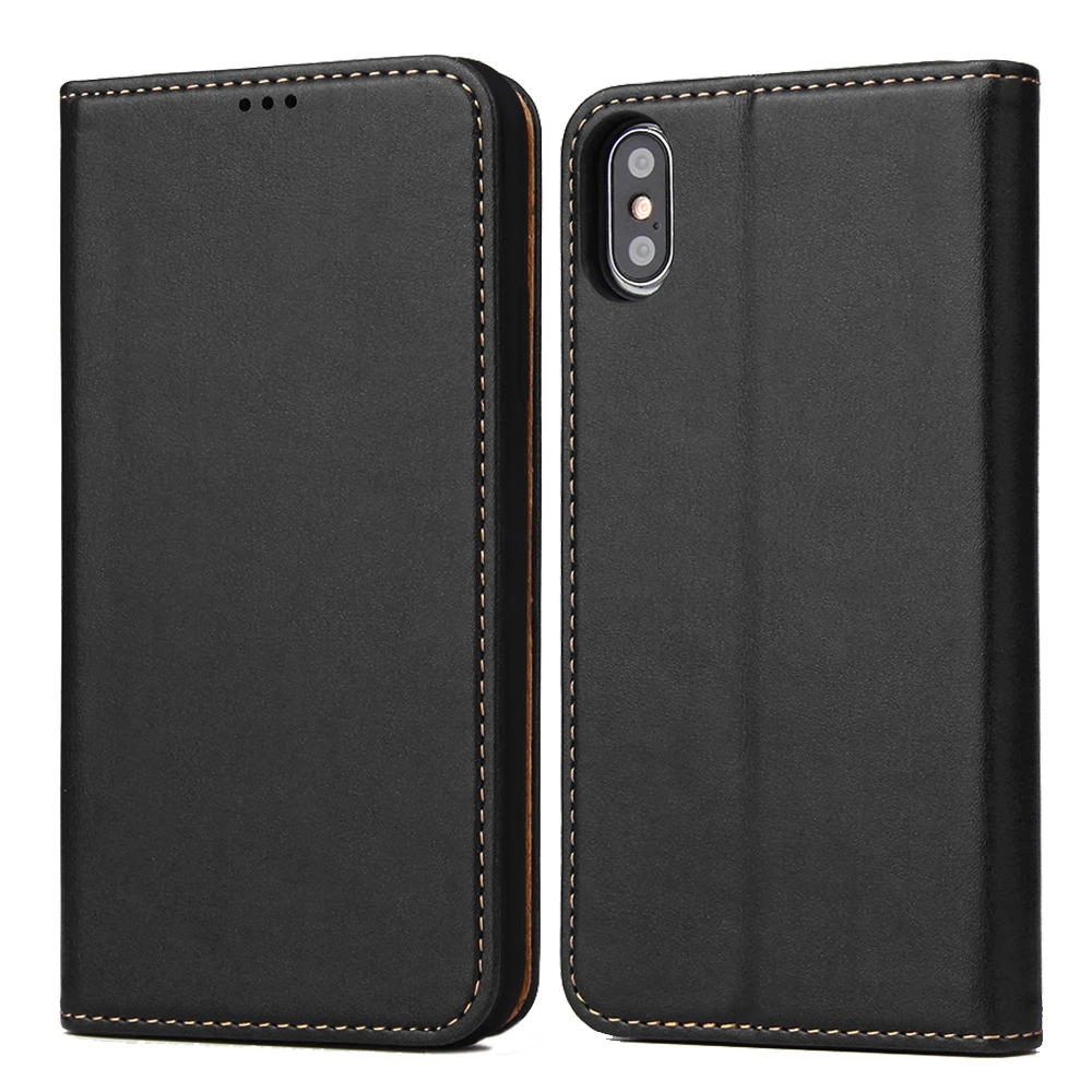 Luxury Leather Flip Case For Apple iPhone X Card Holder Magnetic Wallet Stand Book Cover 7 8 Plus Xs Max Xr Coque | Мобильные